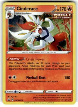 Cinderace Holo Black Star Promo SWSH278 Pokemon TCG 2023 Sword & Shield NM - Image 1