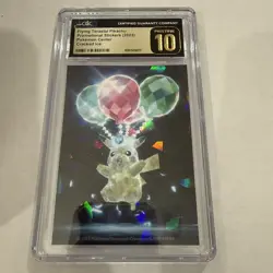 Pokemon Center Stickers Flying Terastal Pikachu, Cracked Ice, CGC PRISTINE 10 - Image 1