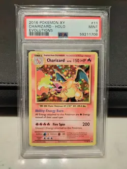 2016 POKEMON XY EVOLUTIONS #11 CHARIZARD-HOLO PSA 9 - Image 1