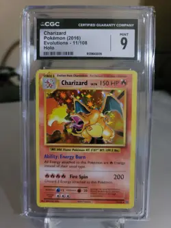 Charizard 2016 Pokemon XY HOLO Evolutions 11/108 CGC 9 - Image 1