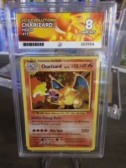 Pokemon Card Charizard XY 2016 Holo 11/108 XY Evolutions Ace 8 - Image 1