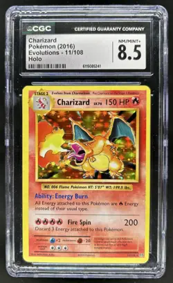 2016 Pokemon XY Evolutions Charizard Holo #11/108 CGC 8.5 - Image 1