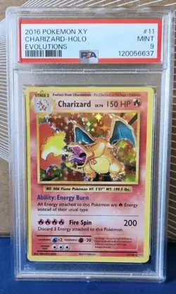 2016 Pokemon XY Charizard-Holo Evolutions #11 PSA 9 - Image 1