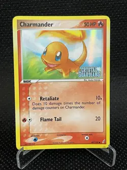 Charmander #48/100 Reverse Holo Stamped - Ex Crystal Guardians Pokemon TCG - NM - Image 1