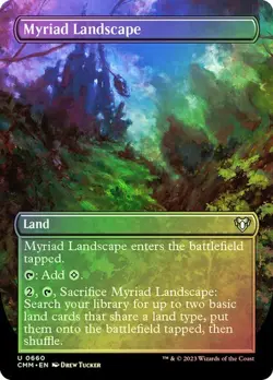 Myriad Landscape (Borderless) CMM - Rare - MTG Magic Pack fresh - Image 1