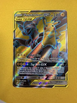 Pikachu & Zekrom GX (Full Art) 162/181 Sm- Pokemon Team Up Holo - Well Kept! - Image 1