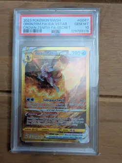Pokemon TCG Origin Forme Palkia VSTAR Crown Zenith GG67/GG70 PSA 10 Gem Mint - Image 1