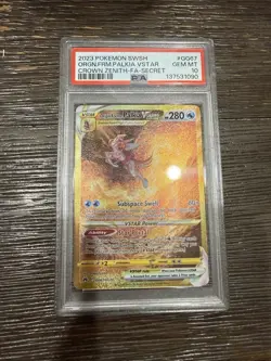 Pokemon TCG Origin Forme Palkia VSTAR GG67/GG70 Crown Zenith Secret Rare PSA 10 - Image 1