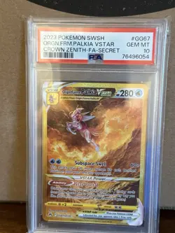 2023 Pokemon SWSH Origin Forme Palkia VSTAR #GG67 Crown Zenith Gold PSA 10 - Image 1
