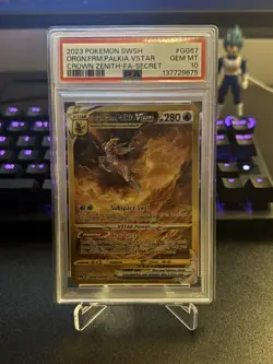 Pokemon TCG Origin Forme Palkia VSTAR Crown Zenith GG67/GG70 PSA 10 Gem Mint - Image 1