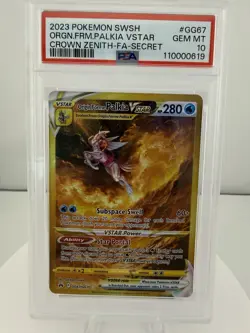 2023 Pokemon SWSH Crown Zenith Secret Origin Forme Palkia VSTAR Gem Mint PSA 10 - Image 1