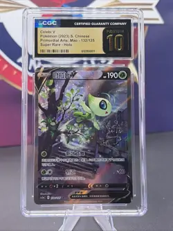 Pokemon S-Chinese Card Celebi V CS3aC 132/125 SR (Fusion Strike) CGC Pristine 10 - Image 1
