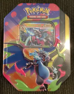 BRAND NEW Pokemon Mega Charizard X Tin Trading Card Game Multicolor Metal - Image 1