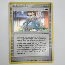 Pokemon Scott 84/106 Emerald Trainer Reverse Holo Stamped Card English - Image 1