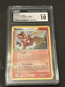 Pokemon TCG Blaziken Holo Rare Card 5/108 Power Keepers - Image 1