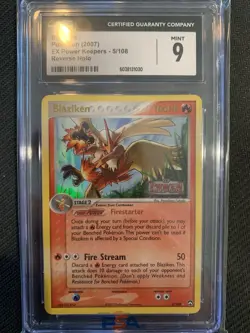 CGC 9 Blaziken Reverse Holo 5/108 EX Power Keepers 2007 Pokemon Card - Image 1