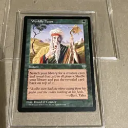 WORLDLY TUTOR 1996 Magic The Gathering - Mirage Rare Instant mtg oldman - Image 2