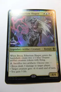 MTG Breya Etherium Shaper x1-Foil -Commander 2016 Oversized-Lightly Played - Image 1