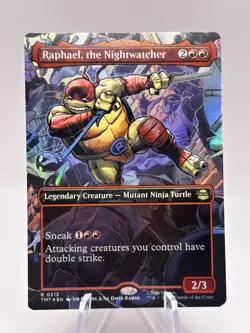 Raphael, the Nightwatcher 0213 Borderless Foil Mutant Ninja Turtles TMT MTG NM - Image 1