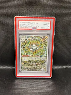 2024 POKEMON SURGING SPARKS MAGNETON #159 POKEMON CENTER ETB PSA 10 W/ CASE - Image 1