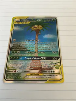 Pokemon TCG Rowlet & Alolan Exeggutor GX 215/236 Unified Minds Rare Ultra NM - Image 1