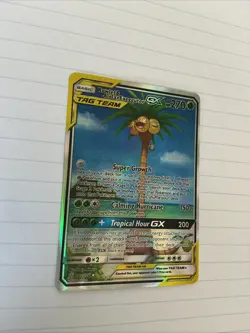 Pokemon TCG Rowlet & Alolan Exeggutor GX 215/236 Unified Minds Rare Ultra NM - Image 2
