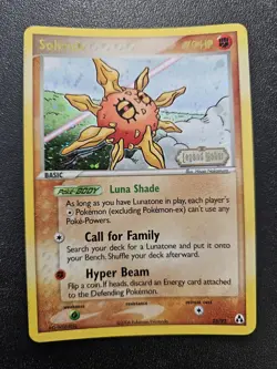 Pokemon EX Legend Maker Solrock Stamped Reverse Holo Rare 25/92 NEAR MINT - Image 1