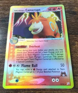 Team Magma's Camerupt 19/95 EX Team Magma Vs Team Aqua Reverse Holo Pokemon NM-M - Image 1