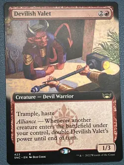 MTG Devilish Valet (Extended Art) Streets of New Capenna SNC NM - Image 1