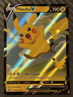 Pokemon TCG Pikachu V SWSH143 Promo Full Art - Image 1