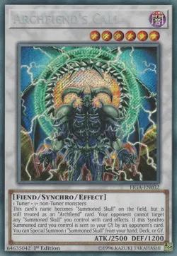 Yugioh! LP Archfiend's Call - FIGA-EN032 - Secret Rare - 1st Edition Lightly Pla - Image 1