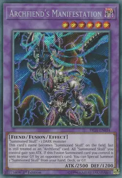 Yugioh! LP Archfiend's Manifestation - FIGA-EN034 - Secret Rare - 1st Edition Li - Image 1