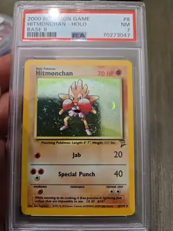 2000 Pokemon Hitmonchan Holo Base 2 Set 8/130 Psa 7 - Image 1