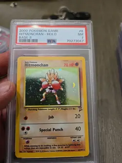 2000 Pokemon Hitmonchan Holo Base 2 Set 8/130 Psa 7 - Image 3