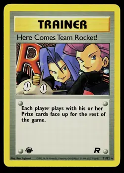Pokemon Card - Here Comes Team Rocket! Team Rocket 71/82 Rare 1st Edition - Image 1