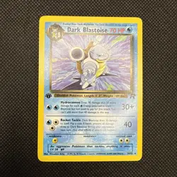 Pokemon TCG Dark Blastoise 20/82 Rare Non-Holo Card 1st Edition - Image 1