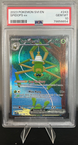 2023 POKEMON SCARLET & VIOLET BASE SET 243/198 SPIDOPS EX PSA 10 - Image 1