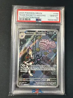 Pokemon TCG Team Rockets Weezing Destined Rivals 199/182 PSA 10 - Image 1