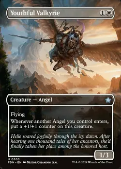 1 x Youthful Valkyrie - Borderless - Foundations - NM-Mint - MTG - Image 1