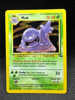 Muk [EX] Holo Rare Fossil Set - 13/62 Pokemon Card [1999] {S} - Image 1