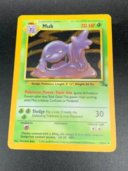 Muk - 13/62 - Holo Rare Fossil Unlimited Pokemon NM - LP 1999 - Image 1