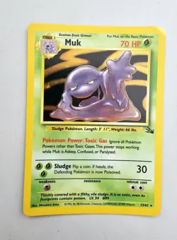 Muk 13/62 Holo Rare Pokemon Card Fossil Set WOTC 1999 FREEPOST - Image 2