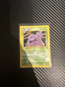 Pokemon Card | 1999 Fossil | Muk Holo 13/62 | Played - Image 1