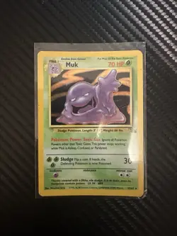 Pokemon Card | 1999 Fossil | Muk Holo 13/62 | Played - Image 2