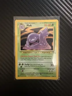 Pokemon Card | 1999 Fossil | Muk Holo 13/62 | Played - Image 3