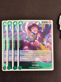 4x OP15-024 Usopp R Playset -One Piece TCG- Adventure on Kami's Island English - Image 1