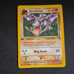 Pokemon Card - Aerodactyl - 1st Edition, Fossil 1/62 Holo Rare - Image 2