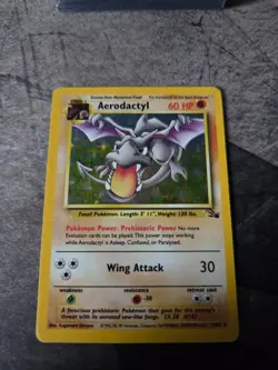 Aerodactyl 1/62 Fossil Holo Rare 1999 WOTC Vintage MP Pokemon Card TCG - Image 1