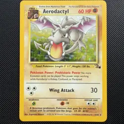 Pokemon TCG | Aerodactyl 1/62 | Fossil Set | Rare Holo | Near Mint - Image 1