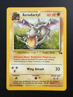 Pokemon TCG | Aerodactyl 1/62 | Fossil Set | Rare Holo | Near Mint - Image 2